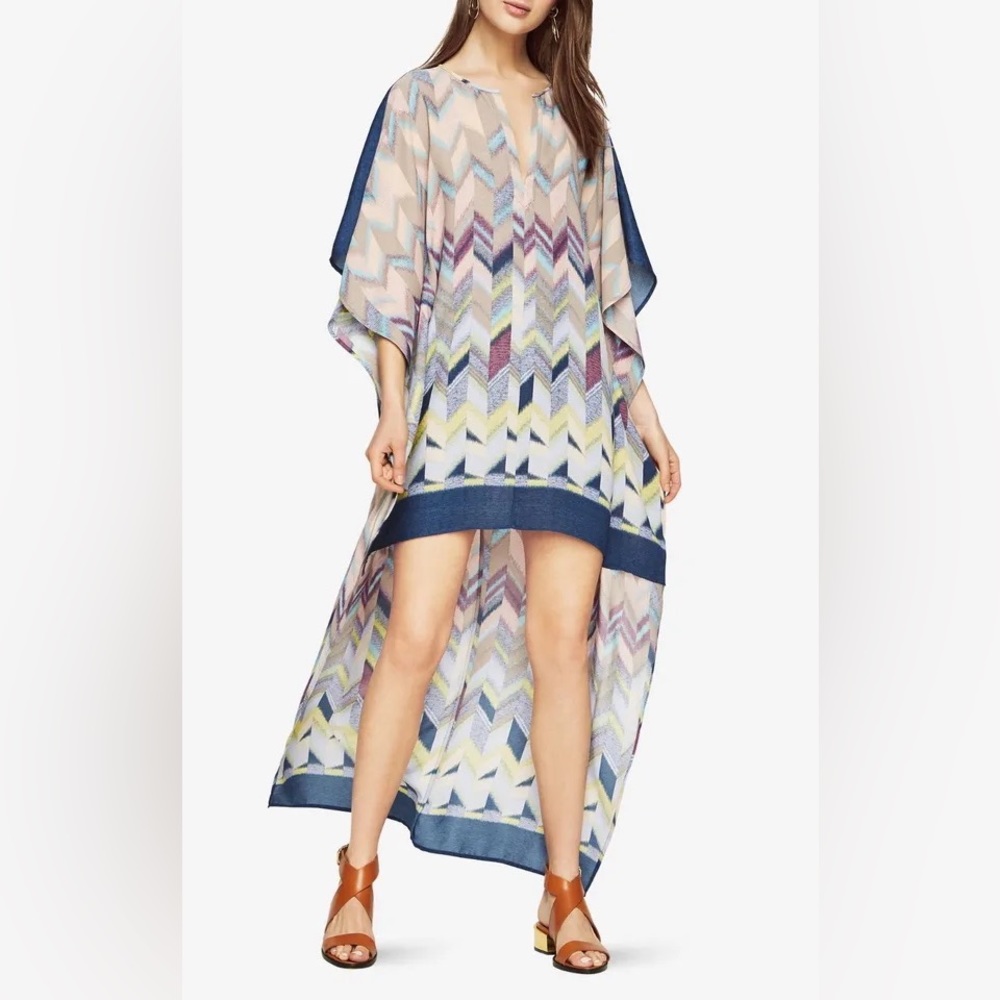 BCBG MAXAZRIA Ikat Chevron Border Print Dress Kaftan Sleeve | Missoni beach